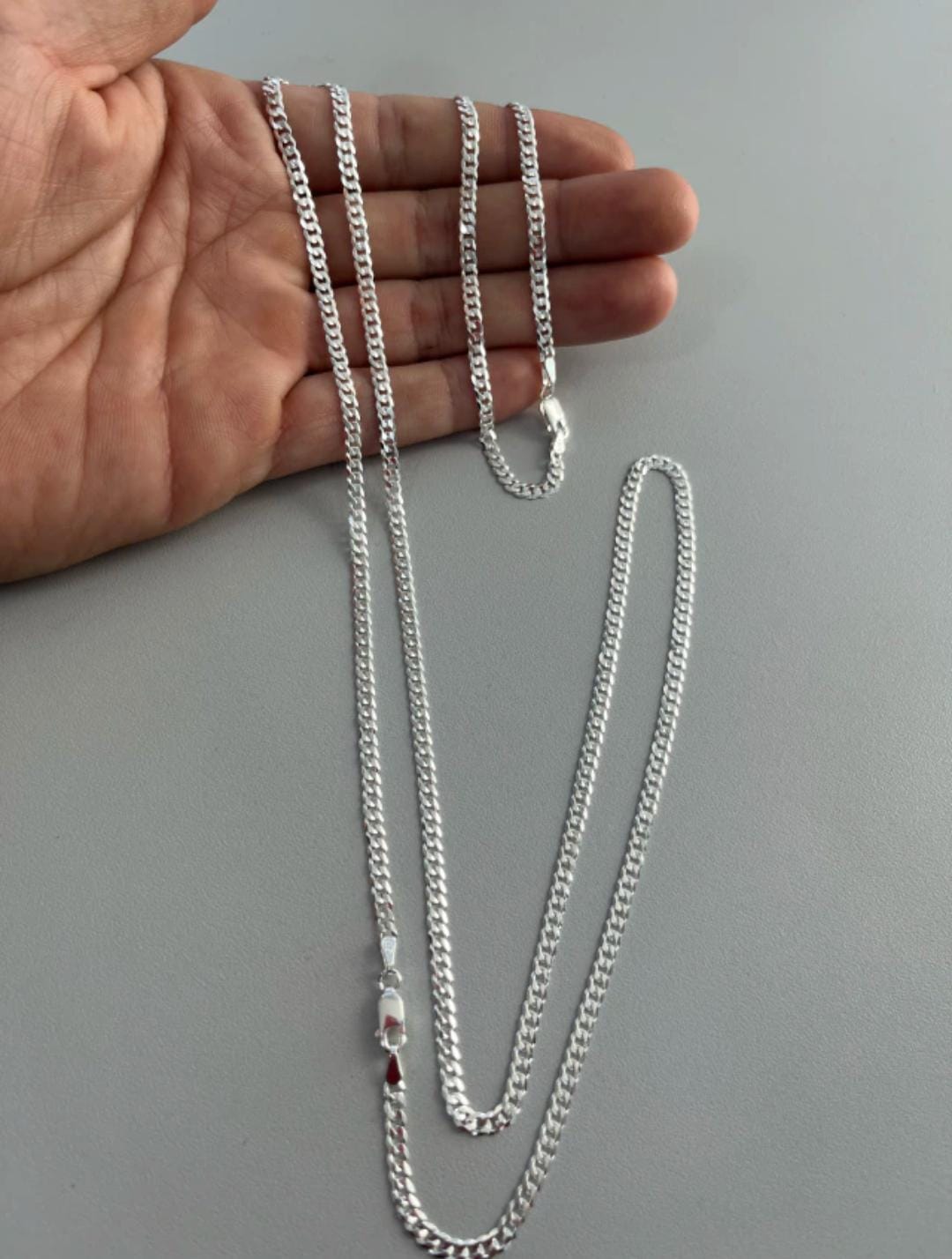 Kit Grumet 2mm Corrente e Pulseira em prata 925