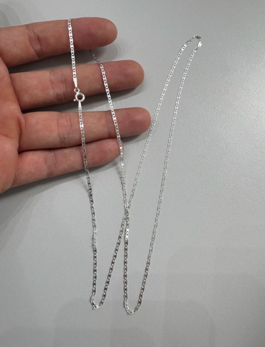 Corrente piastrine 1,5mm 70cm em prata 925