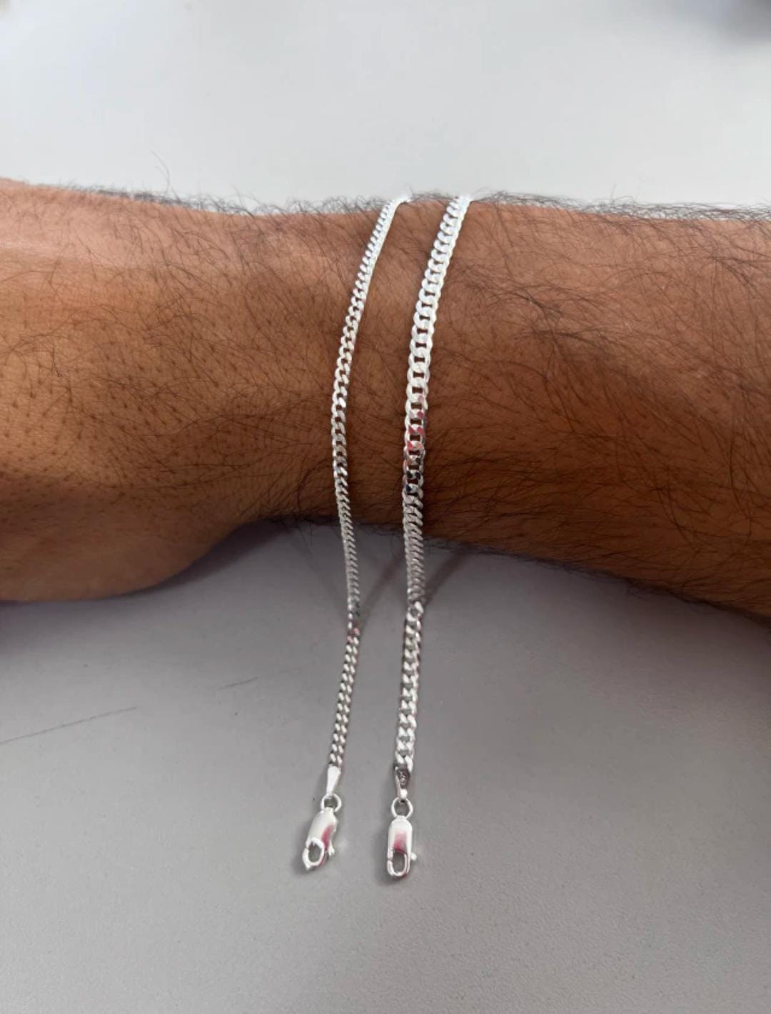 Kit Pulseiras Grumet 2mm + 3mm em prata 925